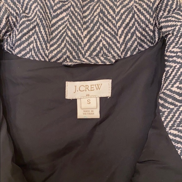 J. Crew puffer vest chevron zebra print small - Picture 3 of 3